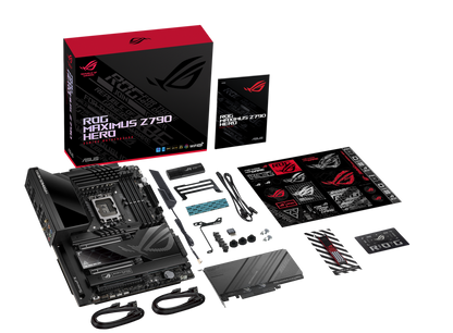 ASUS, ROG-MAXIMUS-Z790-HERO, INTEL, INTEL 12 to 14th, LGA1700, 4x DDR5, 192G, Upto 7800+, PCIe 4 - 1x16