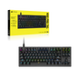 CORSAIR K60 PRO TKL RGB Optical-Mechanical Gaming Keyboard, Backlit RGB LED, CORSAIR OPX, Black