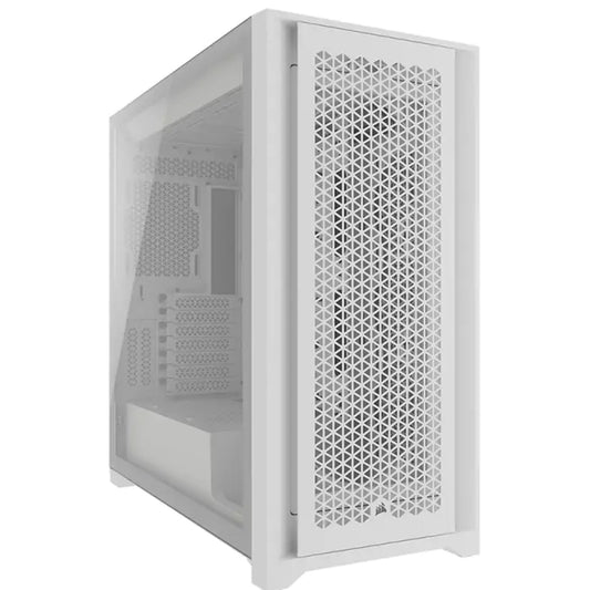 Corsair 5000D CORE AIRFLOW White Mid-Tower ATX, Multi 360mm Radiator support Cable Routing, USB-C, USB 3.2 x 2.  PC Gaming Desktop Case