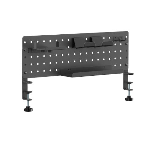 Brateck GMPB-05-02-B CLAMP-ON DESK PEGBOARD ORGANIZER WITH STORAGE KITS (BLACK)