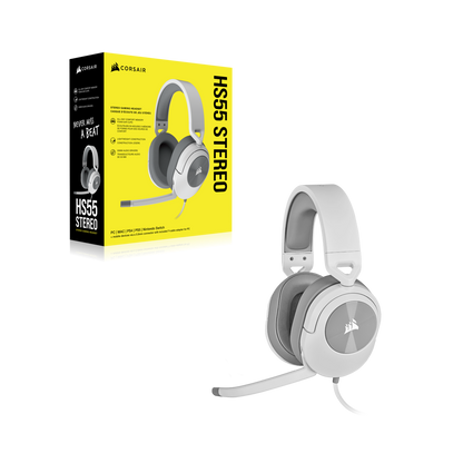 Corsair HS55 Stereo Headset, White - AP