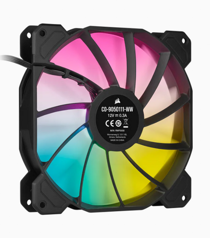 SP140 RGB ELITE, 140mm RGB LED Fan with AirGuide, Dual Pack with Lighting Node CORE