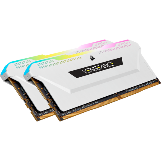 DDR4, 3600MHz 32GB 2x16GB DIMM, Unbuffered, 18-22-22-42, XMP 2.0, VENGEANCE RGB PRO SL White Heatspreader, RGB LED, 1.35V, for AMD Ryzen & Intel