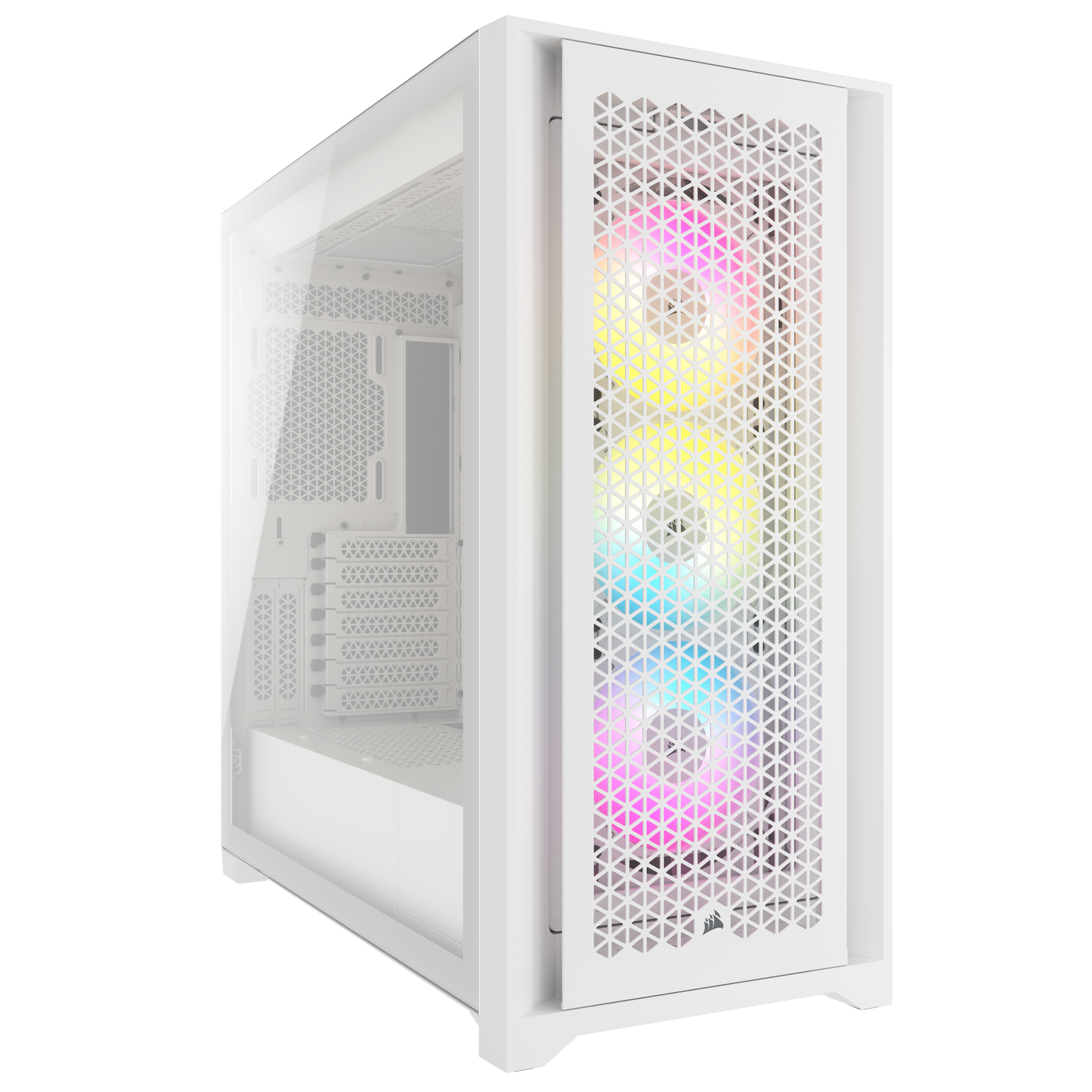 iCUE 5000D RGB AIRFLOW Mid-Tower Smart Case, True White