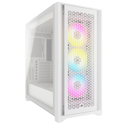 iCUE 5000D RGB AIRFLOW Mid-Tower Smart Case, True White