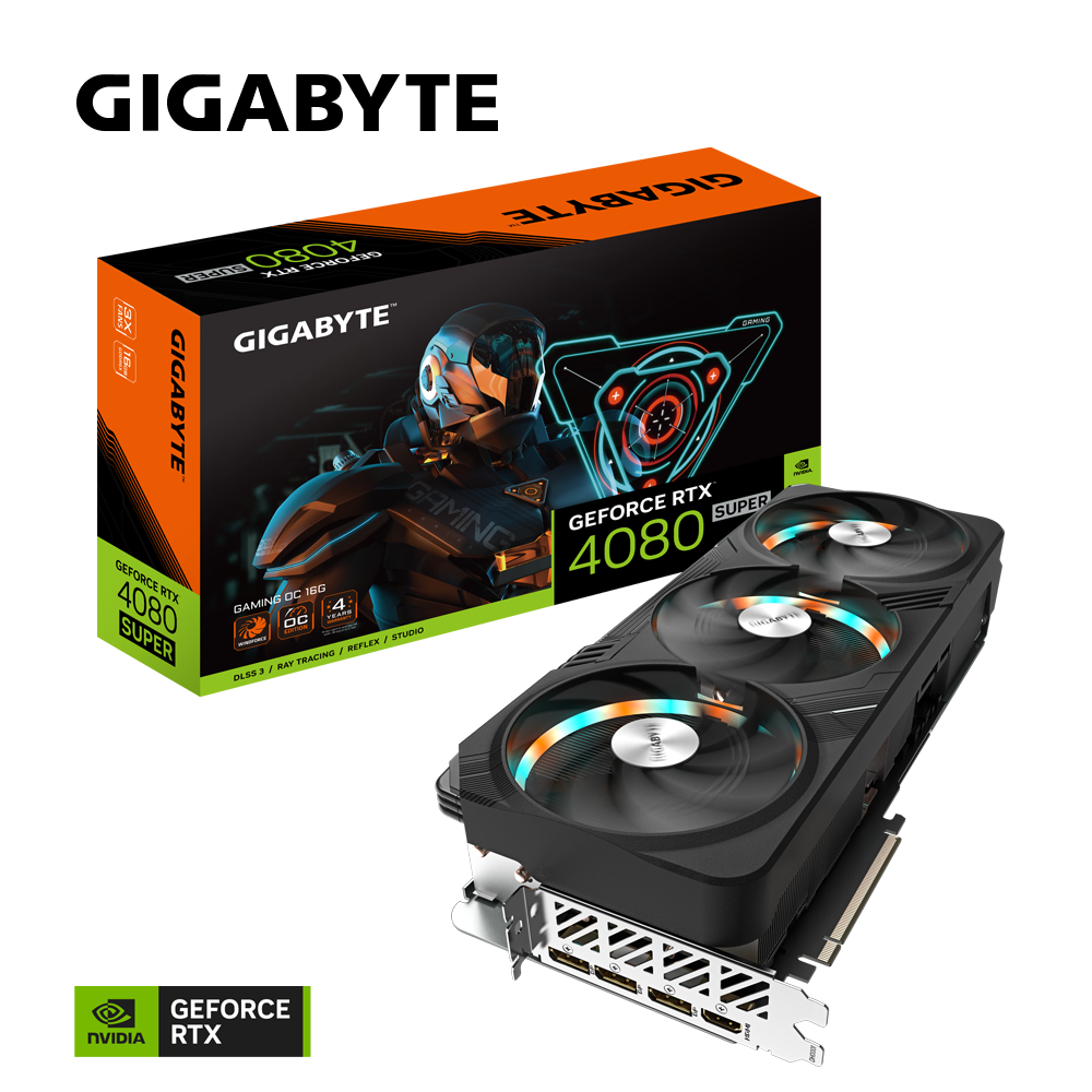 Nvidia GeForce RTX 4080 SUPER GAMING OC 16G GDDR6X 256 bit/2595MHz/PCI-E 4.0/Max Res 7680x4320/3x DP 1.4a & 1x HDMI 2.1a