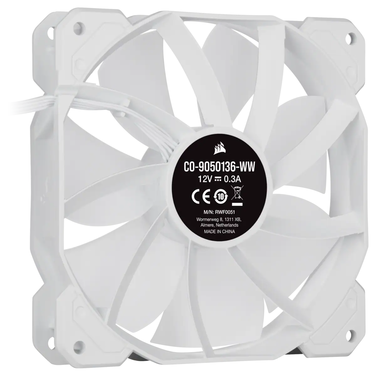 White SP120 RGB ELITE, 120mm RGB LED Fan with AirGuide, Single Pack