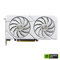 ASUS Dual GeForce RTX4060 White OC Edition 8GB GDDR6 with two powerful Axial-tech fans and a 2.5-slot design for broad compatibility