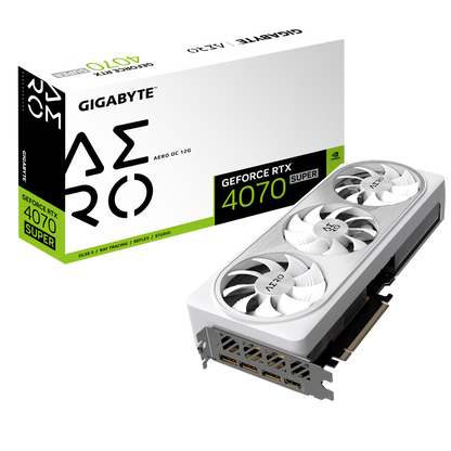 Nvidia GeForce RTX 4070 SUPER AERO OC 12G GDDR6X 192 bit/2565MHz/PCI-E 4.0/Max Res 7680x4320/3x DP 1.4a & 1x HDMI 2.1a