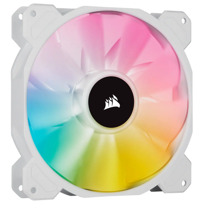 White SP140 RGB ELITE, 140mm RGB LED Fan with AirGuide, Single Pack