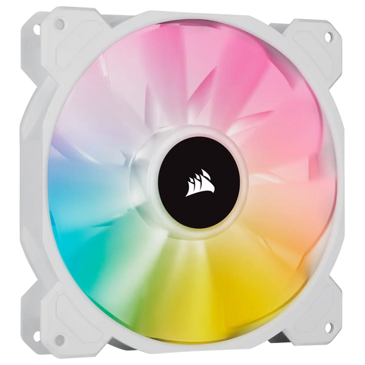 White SP140 RGB ELITE, 140mm RGB LED Fan with AirGuide, Single Pack