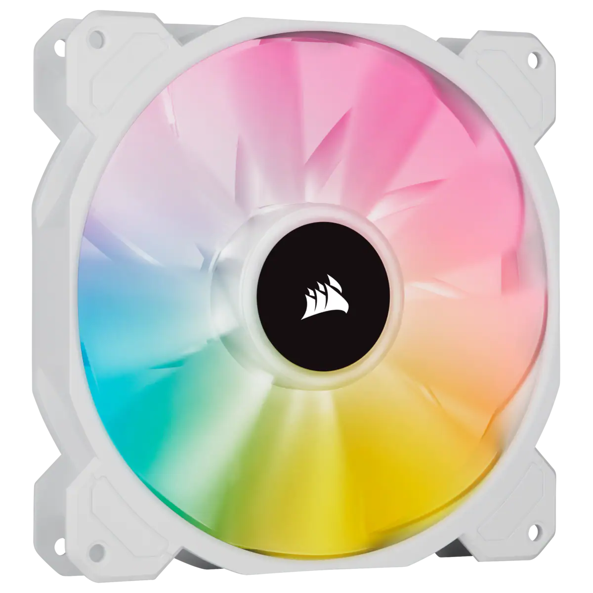 White SP140 RGB ELITE, 140mm RGB LED Fan with AirGuide, Single Pack