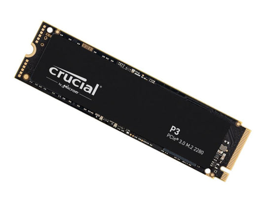 Crucial P3 1TB Gen3 NVMe SSD 3500/3000 MB/s R/W 220TBW 650K/700K IOPS 1.5M hrs MTTF Full-Drive Encryption M.2 PCIe3 5yrs