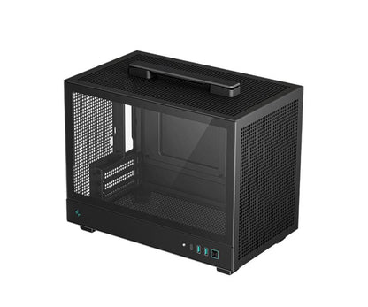 DeepCool CH160 Ultra-Portable Mini-ITX Case, Mesh & Glass Panels, Full Sized Air Cooler Support, Carry handle 336×200×283.5mm