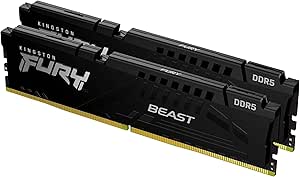 FURY BEAST, BLACK EXPO, DDR5, 64GB Kit (32GB x 2), 64MT/s, CL 32, DIMM, Limited Lifetime Warranty