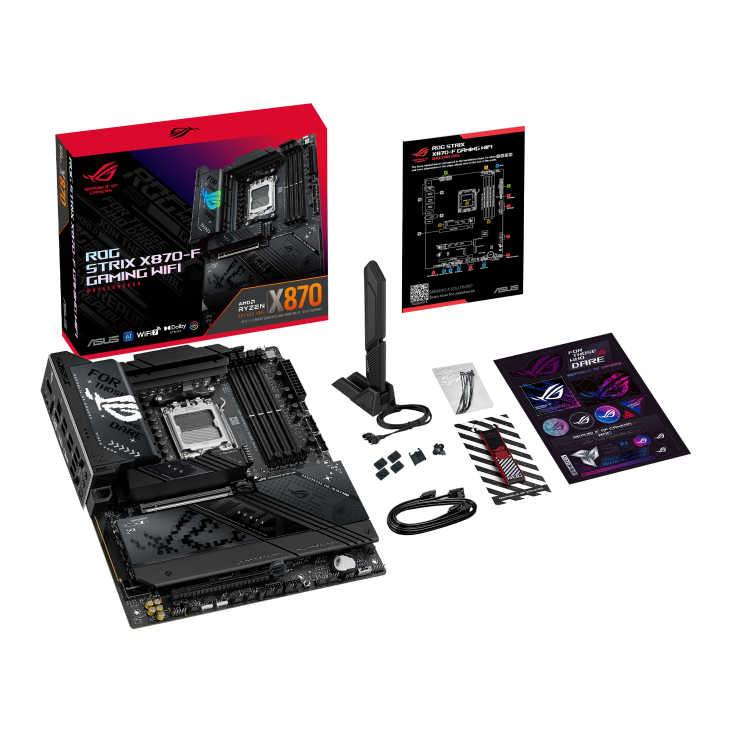 ASUS ROG STRIX X370-F GAMING Aura Sync RGB LED, DDR4 3200MHz, M.2, USB 3.1 front-panel connector & Type-A/C