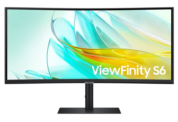 Samsung 34' ViewFinity S65UC WQHD Curved 3440x1440 1000R 5ms HDR 21:9 VA DP HDMI Headphone Speaker RJ45 USB-C LAN HAS Tilt Swivel Business Monitor 3YR