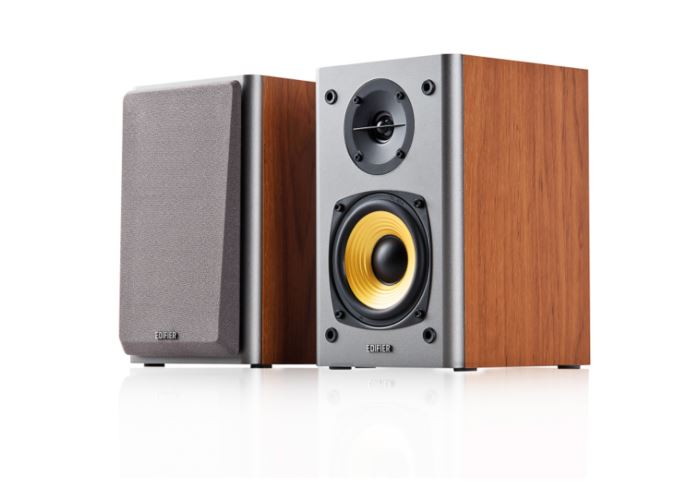 Edifier R1000T4 Ultra-Stylish Active Bookself Speaker - Home Entertainment Theatre - 4' Bass Driver Speakers BROWN (LS)