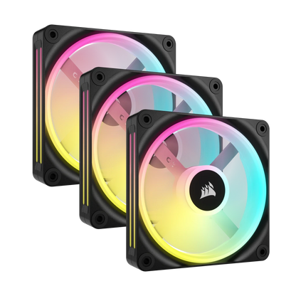 CORSAIR QX RGB Series, iCUE LINK QX120 RGB, 120mm Magnetic Dome RGB Fan, Starter Kit