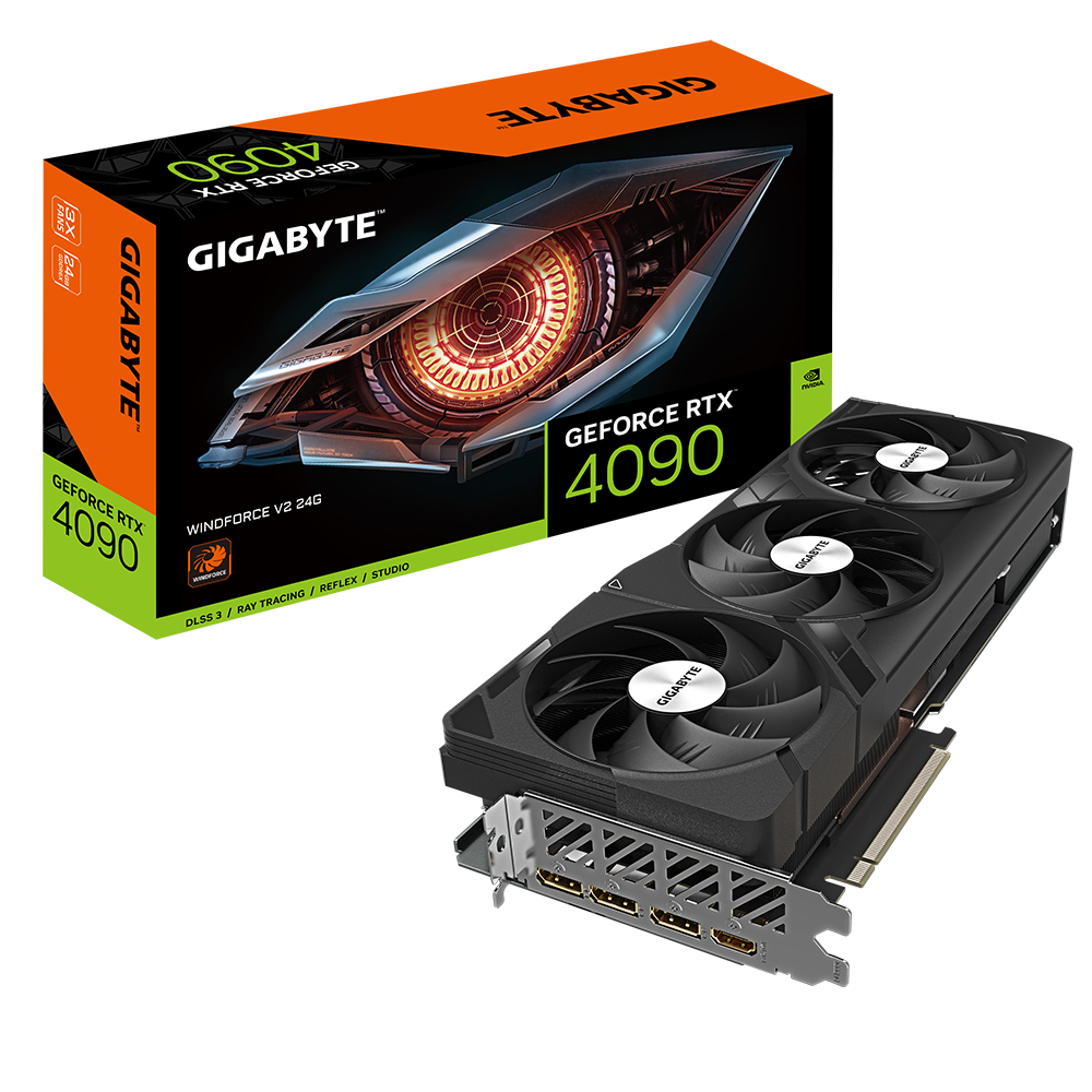 Nvidia GeForce RTX 4090 WINDFORCE V2 24G GDDR6X 384 bit/2520MHz/PCI-E 4.0x16/Max Res 7680x4320/3x DP 1.4a & 1x HDMI 2.1a