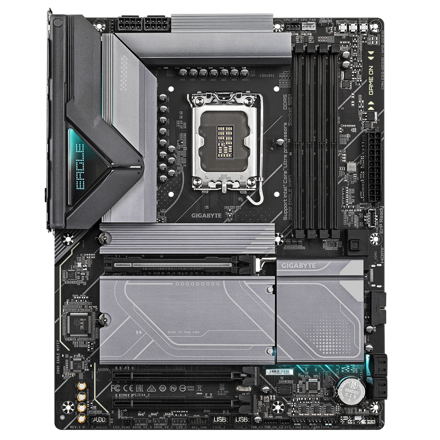 Z890 EAGLE WIFI7/ATX/INTEL LGA1851/4x DDR5 DIMM max 256GB/Max 8800MHz/1x PCIE5.0 (CPU), 2xPCIE4.0 (Chipset)/2x M.2 (CPU), 2x M.2(Chipset)