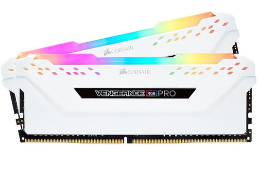 Corsair Vengeance RGB PRO 32GB (2x16GB) DDR4 3200MHz C16 Desktop Gaming Memory White