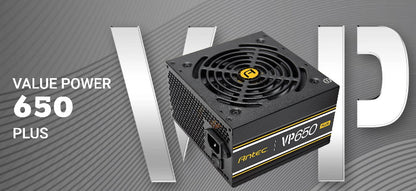 Antec VPP 650w 80 PLUS @ 85% Efficiency AC 120V - 240V, Continuous Power, 120mm Silent Fan. ATX Power Supply, PSU,3 Years Warranty.