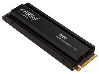 Crucial T500 2TB Gen4 NVMe SSD Heatsink - 7400/7000 MB/s R/W 1200TBW 1440K IOPs 1.5M hrs MTTF Acronis True Image Adobe Creative Cloud PS5 ~MZ-V8P2T0CW