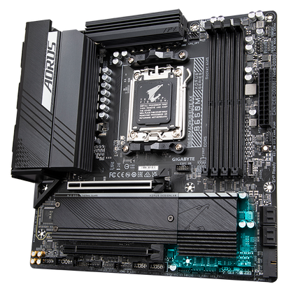 B650M AORUS ELITE AX/AMD AM5/MATX/4x DDR5 up to 192GB/8000MHz/PCIe 4.0 x2/M.2 x2