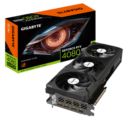 Nvidia GeForce RTX 4080 SUPER WINDFORCE V2 16G GDDR6X 256 bit/2550MHz/PCI-E 4.0/Max Res 7680x4320/3x DP 1.4a & 1x HDMI 2.1a