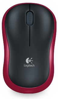 Logitech Wireless Mouse M185 - Red