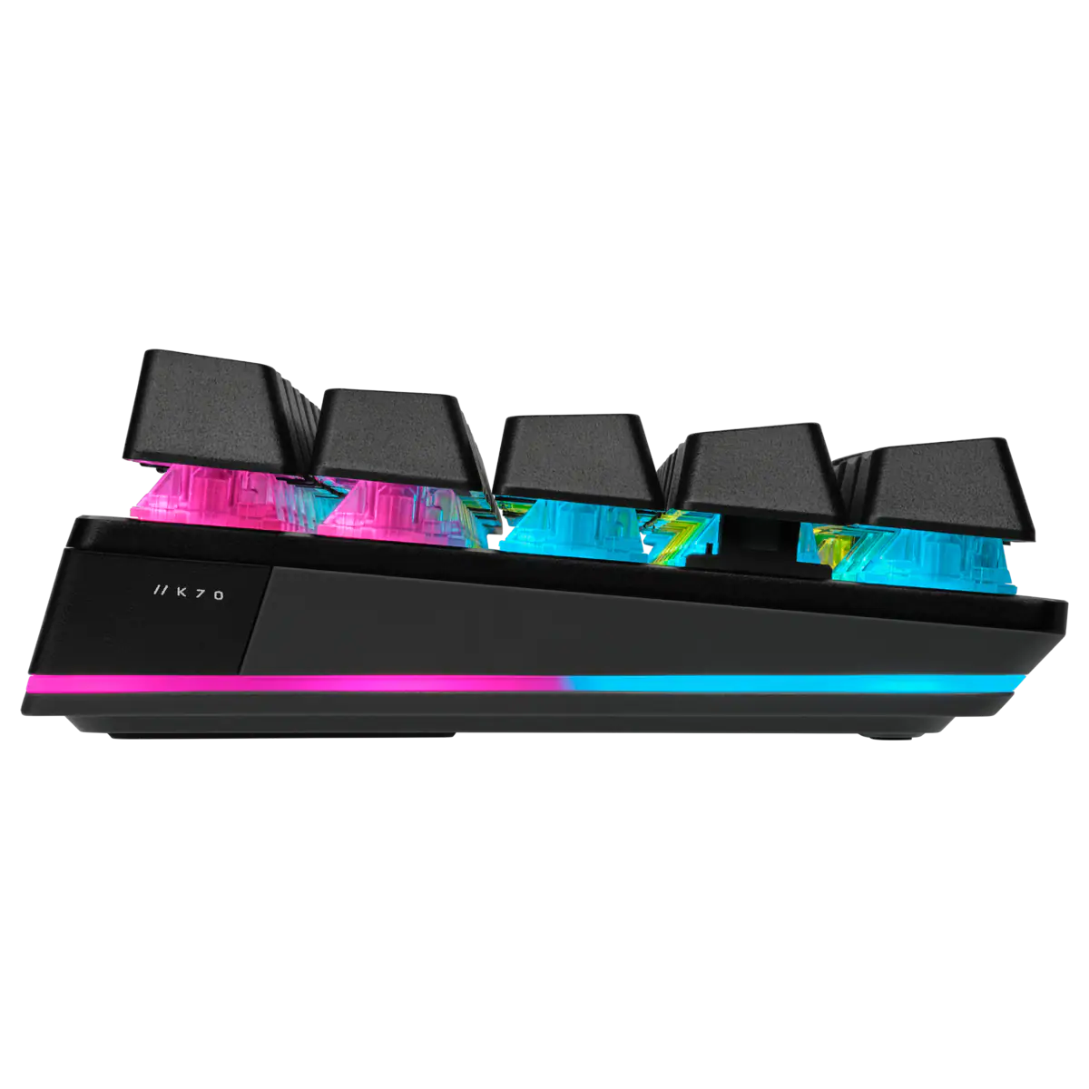 CORSAIR K70 PRO MINI WIRELESS RGB 60% Mechanical Gaming Keyboard, Backlit RGB LED, CHERRY MX SPEED, Black, Black PBT Keycaps