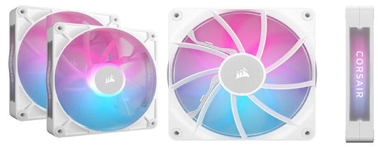 CORSAIR RX RGB Series, iCUE LINK RX140 RGB White, 140mm RGB Fan, Dual Fan Kit