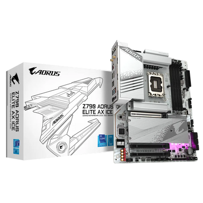 Z790 AORUS ELITE AX ICE/INTEL LGA1700/ATX/4x DDR5 up to 192GB/7600MHz/PCIe 5.0 x1 4.0 x1 3.0 x1/M.2 x4