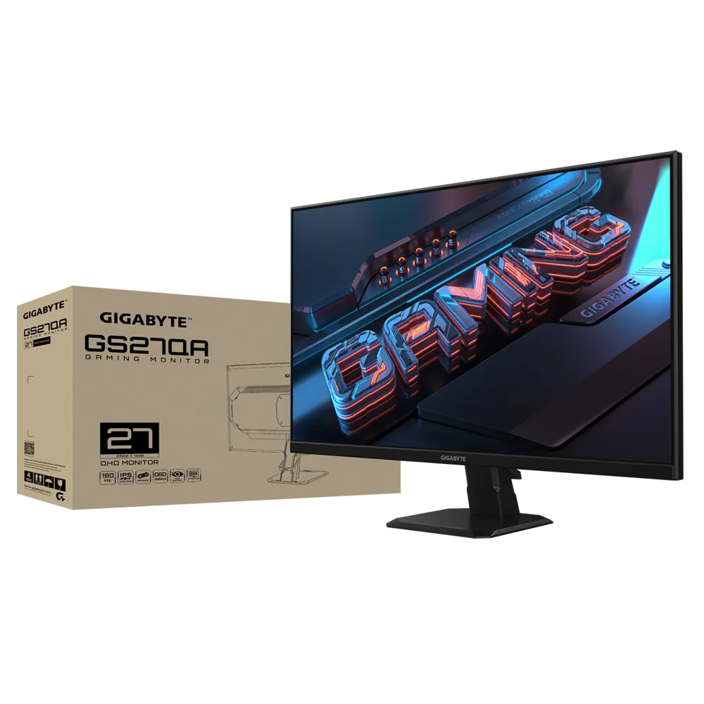 GS27QA Gaming Monitor, 27" SS IPS/2560 x 1440(QHD)/1ms MPRT/180Hz/100% sRGB/HDR Ready/HDMIx2 DPx1