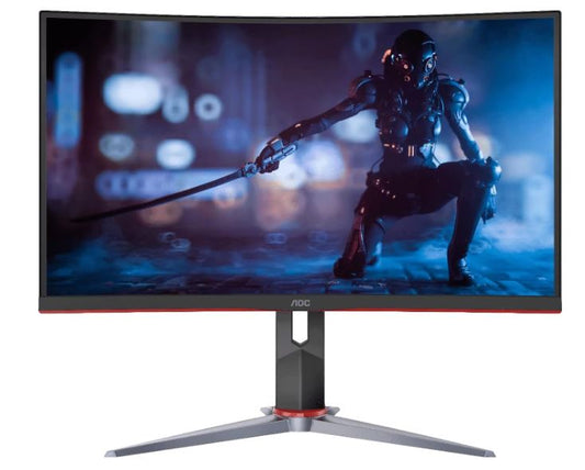 AOC 27' Super Curved 1000R, QHD 2560 x 1440 165hz, VA,  Free-Sync Premium, 1ms, HDR10,  DP, HDMI, HAS, Flicker Free, Low Blue, VESA 100 Monitor (LS)