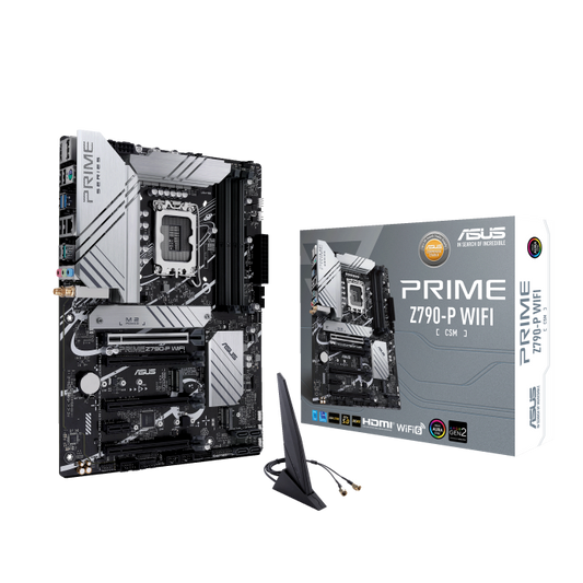 ASUS, PRIME-Z790-P-WIFI-CSM, INTEL, INTEL 12 to 13th, LGA1700, 4x DDR5, 128G, Upto 7200+, PCIe 5 - 1x16