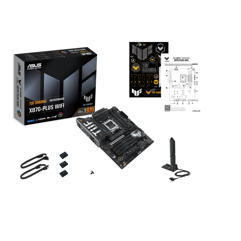 ASUS AMD AM4 X570 ATX with PCIe 4.0, dual M.2, Wi-Fi, 12+2 with Dr. MOS power stage, HDMI, DP, SATA 6Gb/s, USB 3.2 Gen 2 and Aura Sync RGB lighting