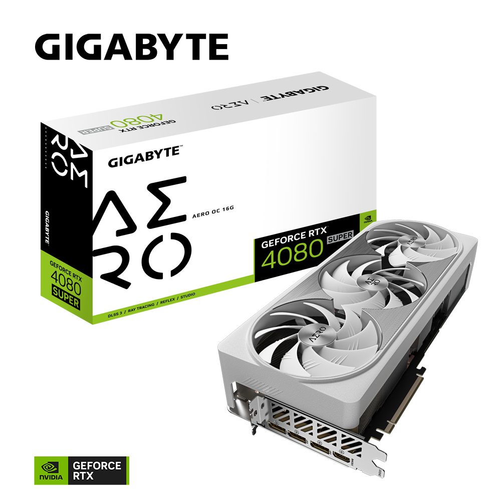 Nvidia GeForce RTX 4080 SUPER AERO OC 16G GDDR6X 256bit/2595MHz/PCI-E 4.0/Max Res 7680x4320/3x DP 1.4a & 1x HDMI 2.1a