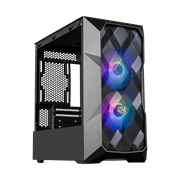 MasterBox TD300, Polygonal Mesh, 2x ARGB 120mm Fans, Tempered Glass Side Panel, ARGB/PWM Hub Included