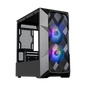 MasterBox TD300, Polygonal Mesh, 2x ARGB 120mm Fans, Tempered Glass Side Panel, ARGB/PWM Hub Included