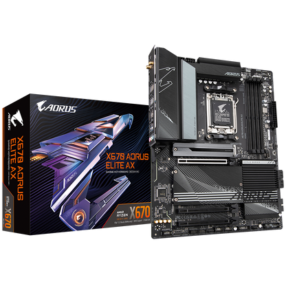 X670 AORUS ELITE AX/AMD AM5/ATX/4x DDR5 up to 192GB/8000MHz/PCIe 4.0 x2 3.0x1/M.2 x3