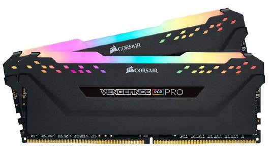 CORSAIR VENGEANCE RGB PRO 32GB (2 x 16GB) DDR4 DRAM 3200MHz C16 Memory Kit  Black