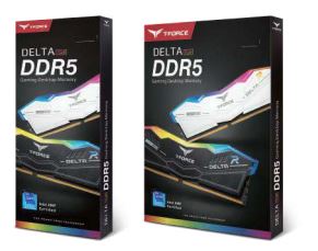 T-Force Delta RGB, Black, DDR5, 6000MHz, 64GB Kit(2 x 32GB), U-DIMM, CL38, 1.35V, Limited Lifetime Warranty