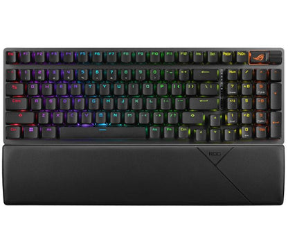 ASUS ROG STRIX SCOPE II 96 WL Snow Switch Wireless Gaming Mechanical Keyboard, Tri-mode Connection, Streamer hotkeys, PBT Keycaps