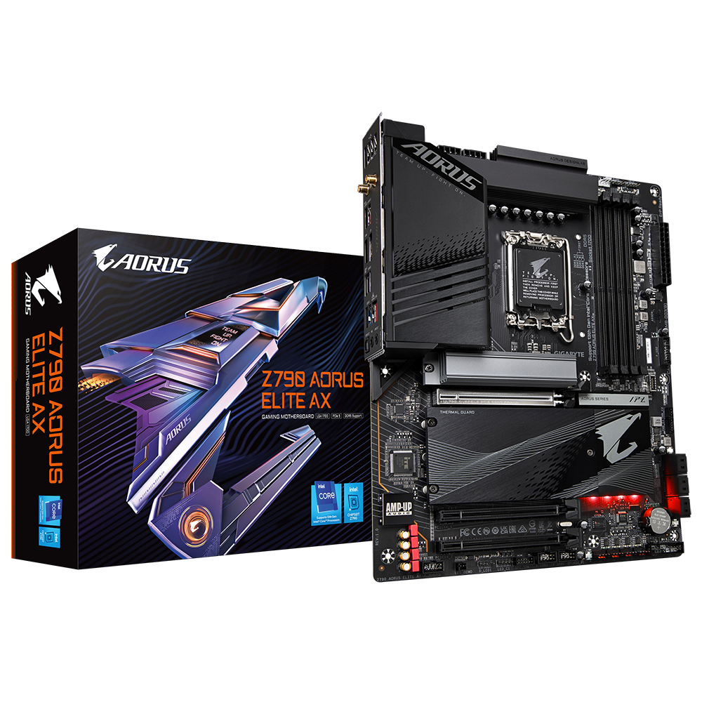 Z790 AORUS ELITE AX/INTEL LGA1700/ATX/4x DDR5 up to 192GB/7600MHz/PCIe 5.0 x1 4.0 x1 3.0 x1/M.2 x4