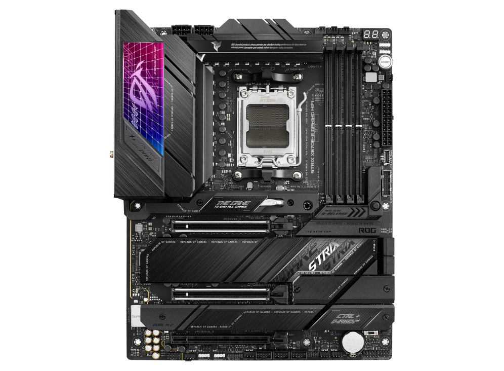 ASUS, ROG-STRIX-X670E-E-GAMING-WIFI, AMD, AM5, AMD X670, 4x DDR5, 192G, Upto 8000+, PCIe 5 - 2x16