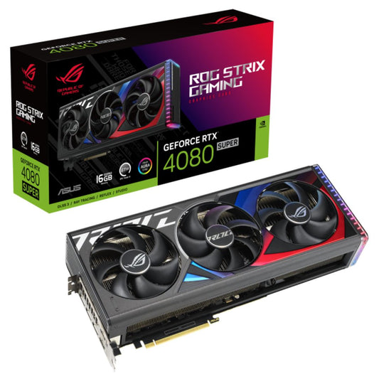 ASUS nVidia GeForce ROG-STRIX-RTX4080S-16G-GAMING RTX4080 SUPER 16GB GDDR6X, AI Performance 836, 2550 MHz Boost Clock, RAM 23Gbps