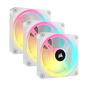 CORSAIR QX RGB Series, iCUE LINK QX120 RGB WHITE, 120mm Magnetic Dome RGB Fan, Starter Kit