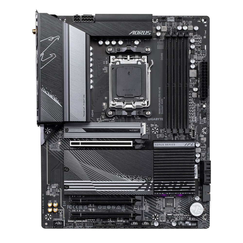 B650 AORUS ELITE AX V2/AMD AM5/ATX/4x DDR5 up to 192GB/8000MHz/PCIe 4.0 x1 3.0 x2/M.2 x3